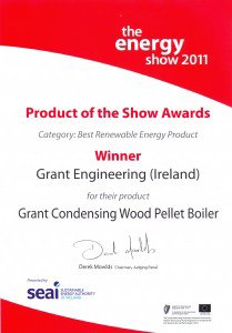 Grant Spira pellet boiler wins SEAI award