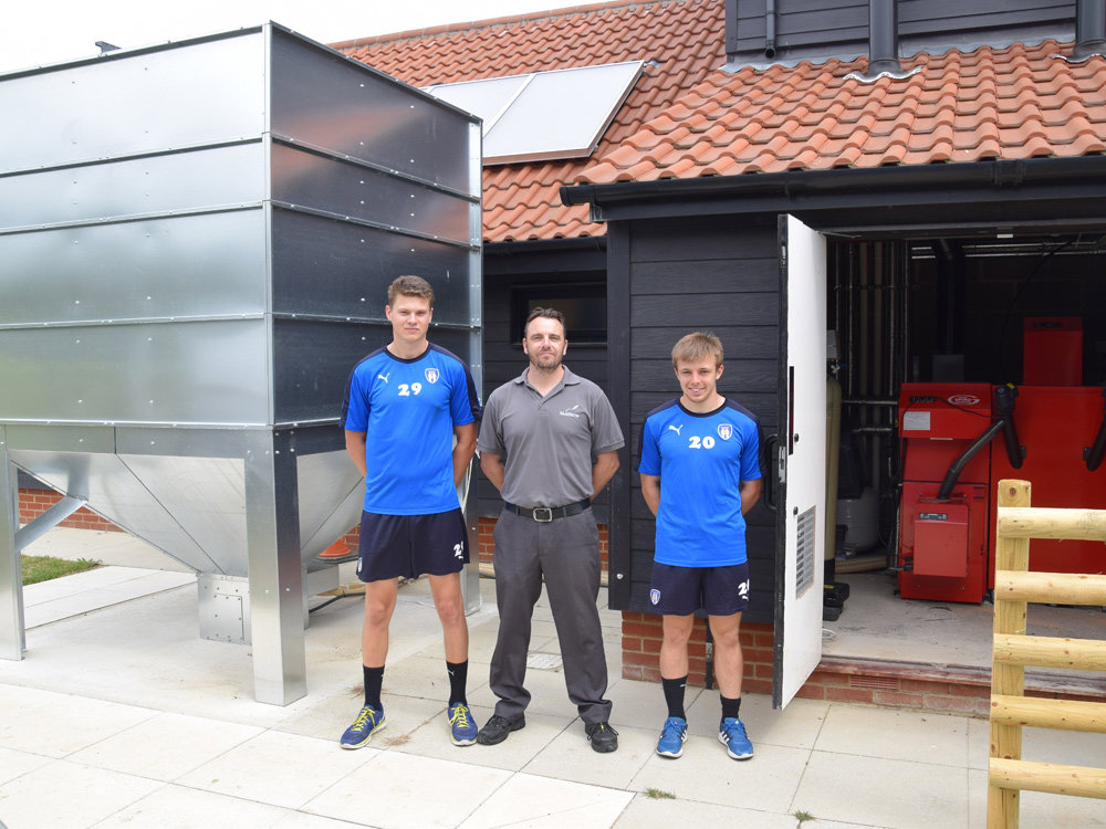 Colchester United has gone to the green side with a 72kW Spira
