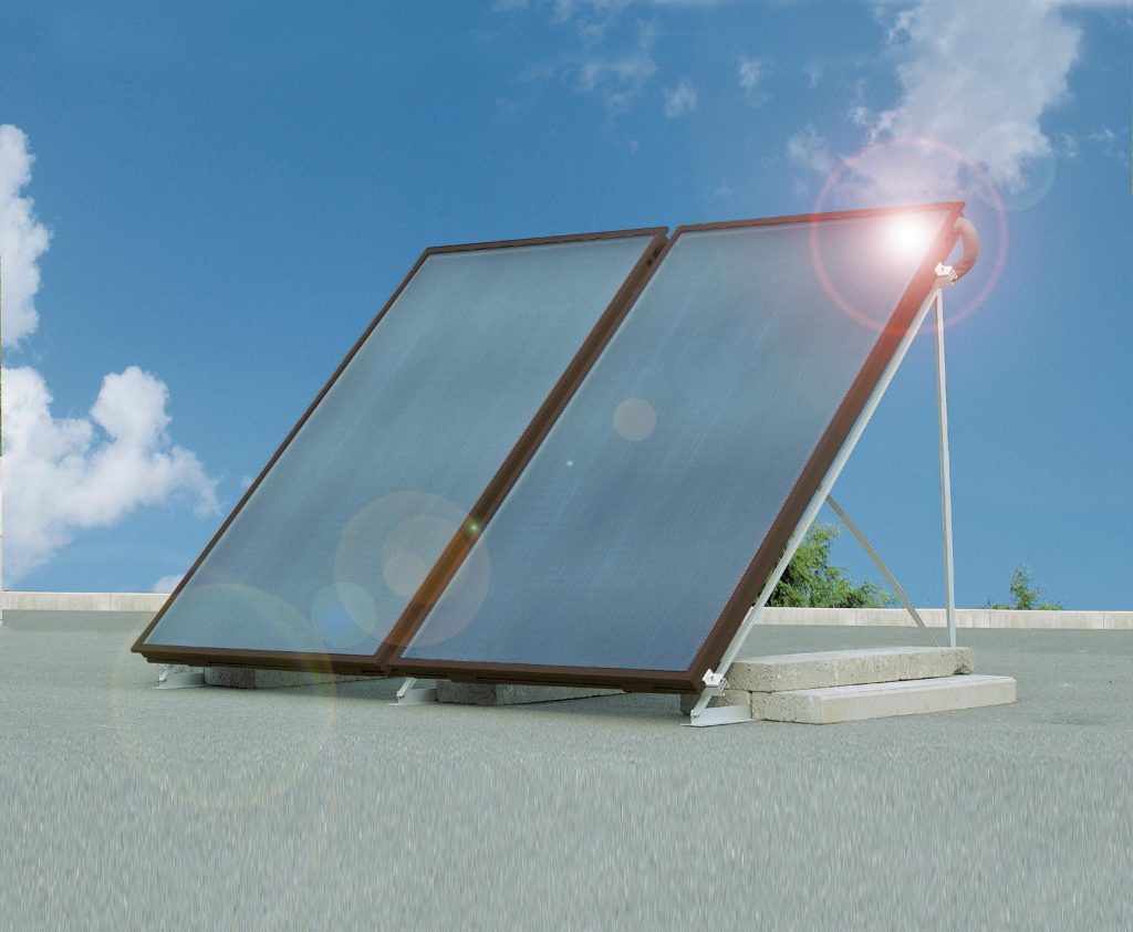Grant Solar 2 collector flat roof kit
