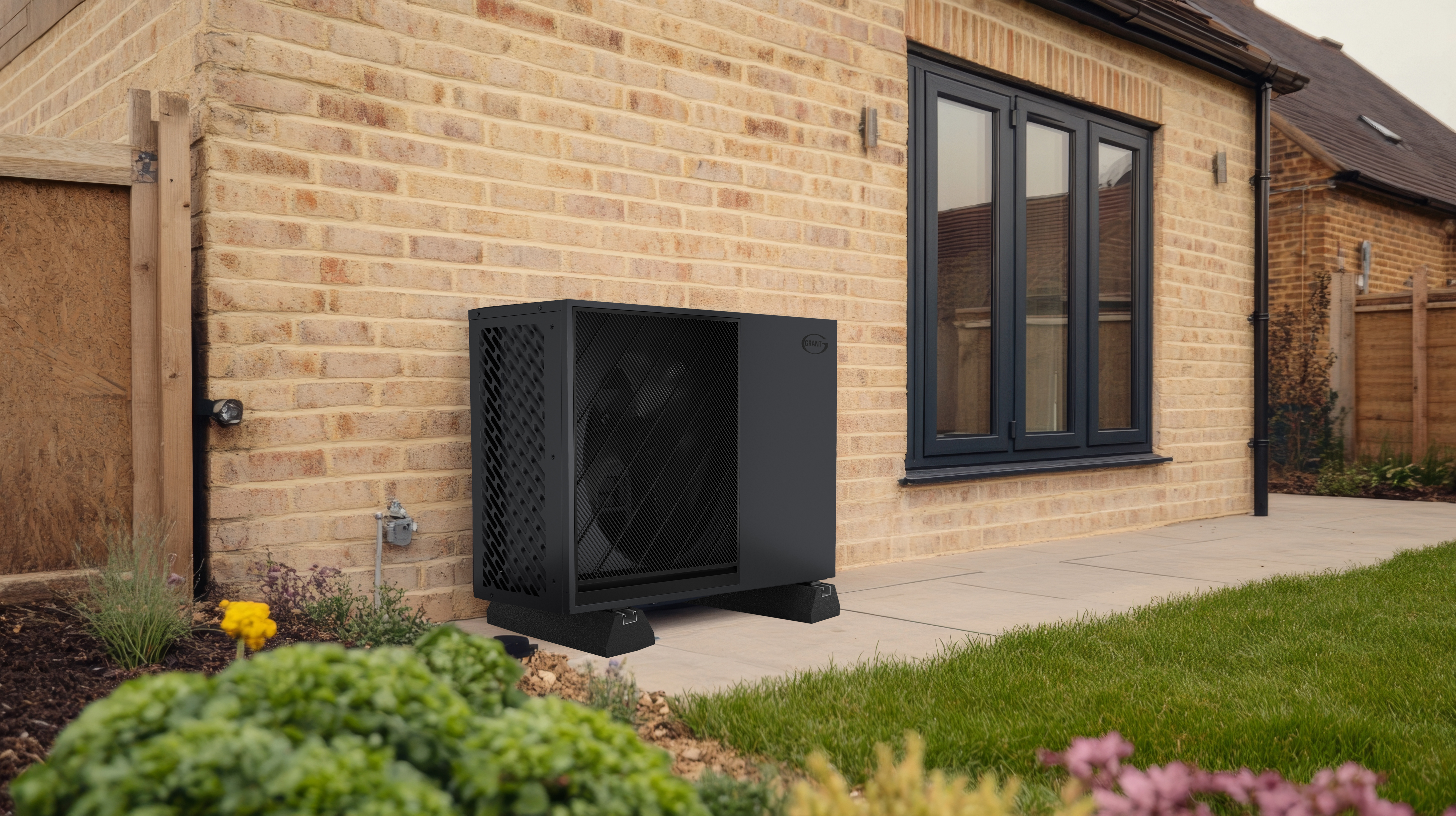 Aerona 4kW - Side view in Garden setting