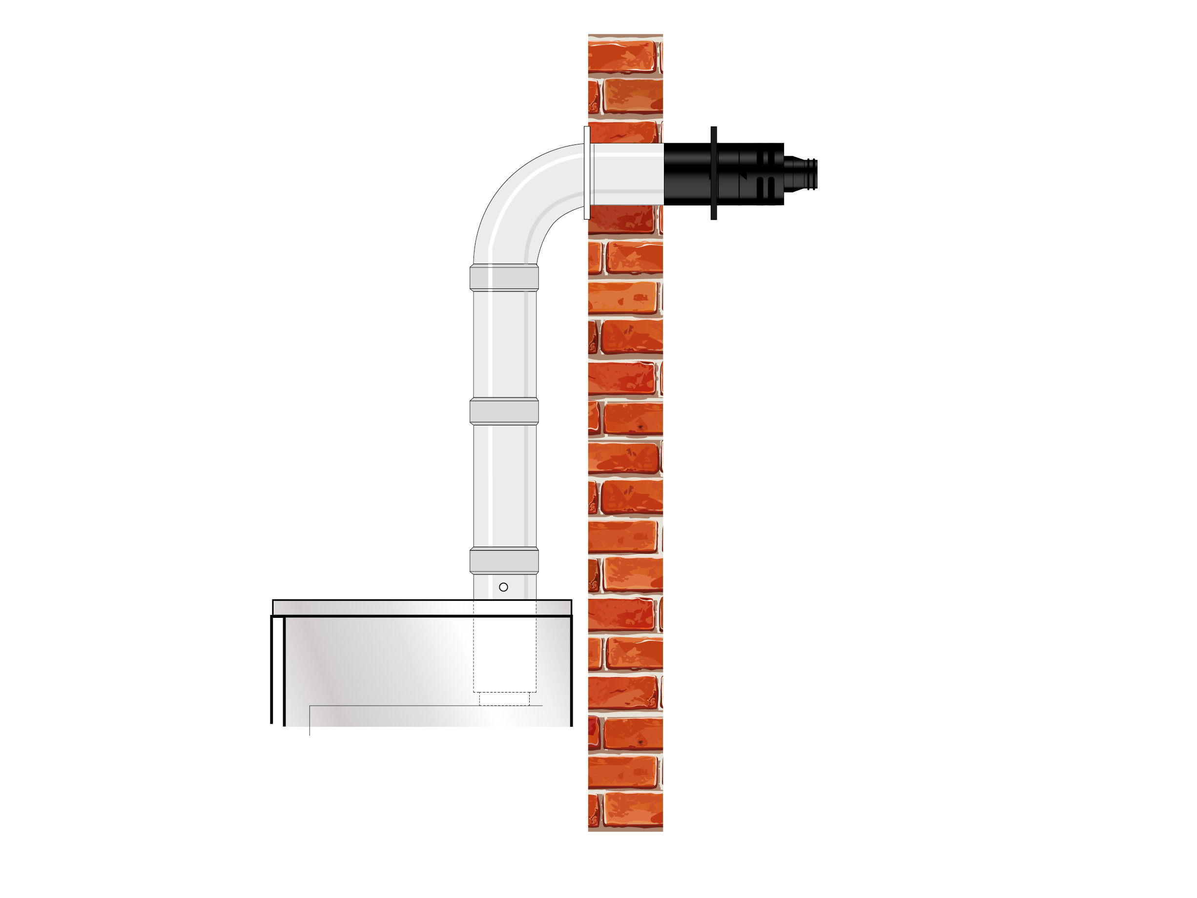 EZ-Fit Internal High Level Balanced Flues (White System)