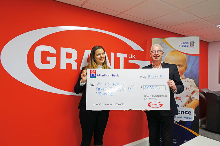 Grant UK donates £3,000 to Julia’s House
