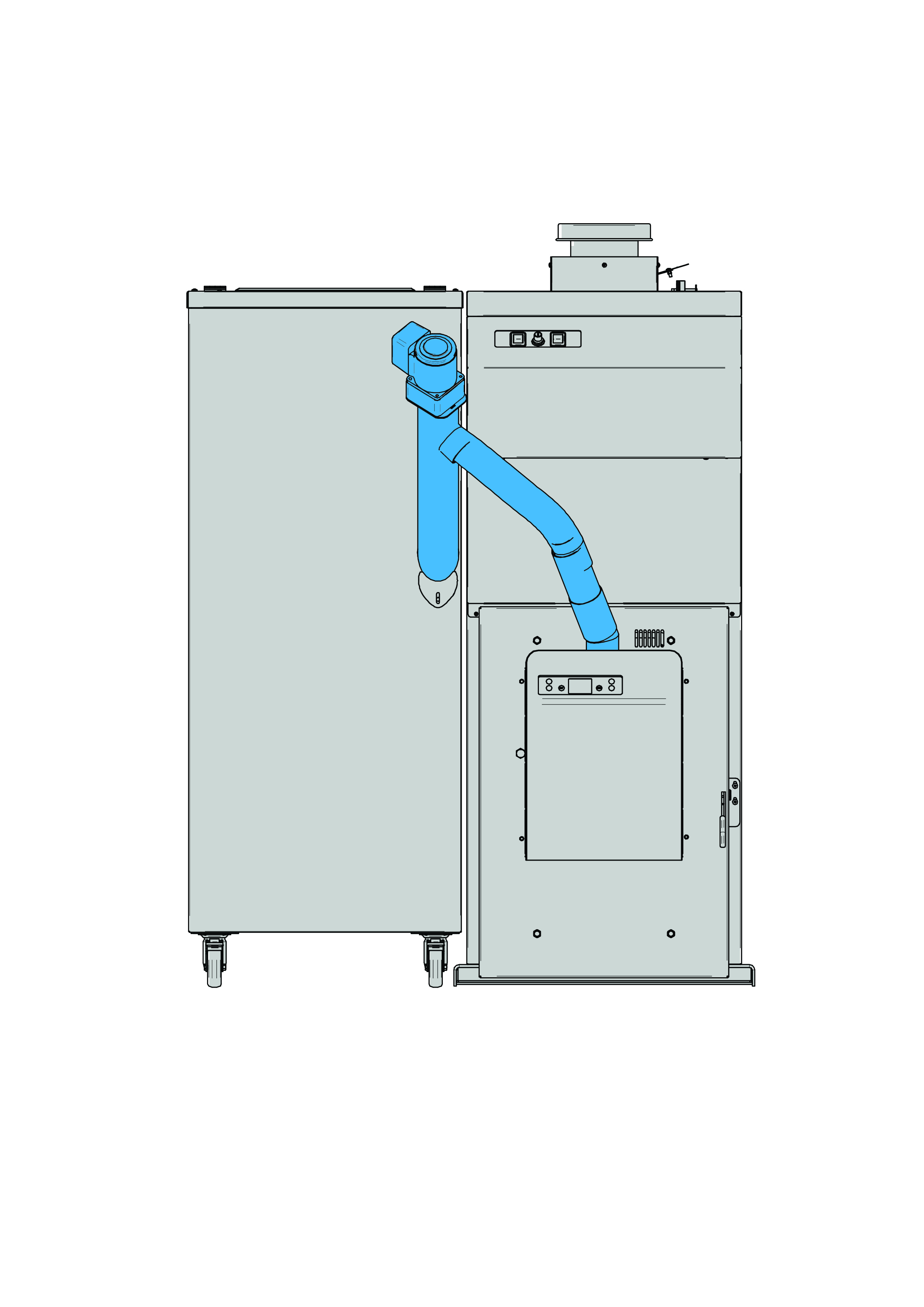 Spira single hopper right hand auger c/w Motor