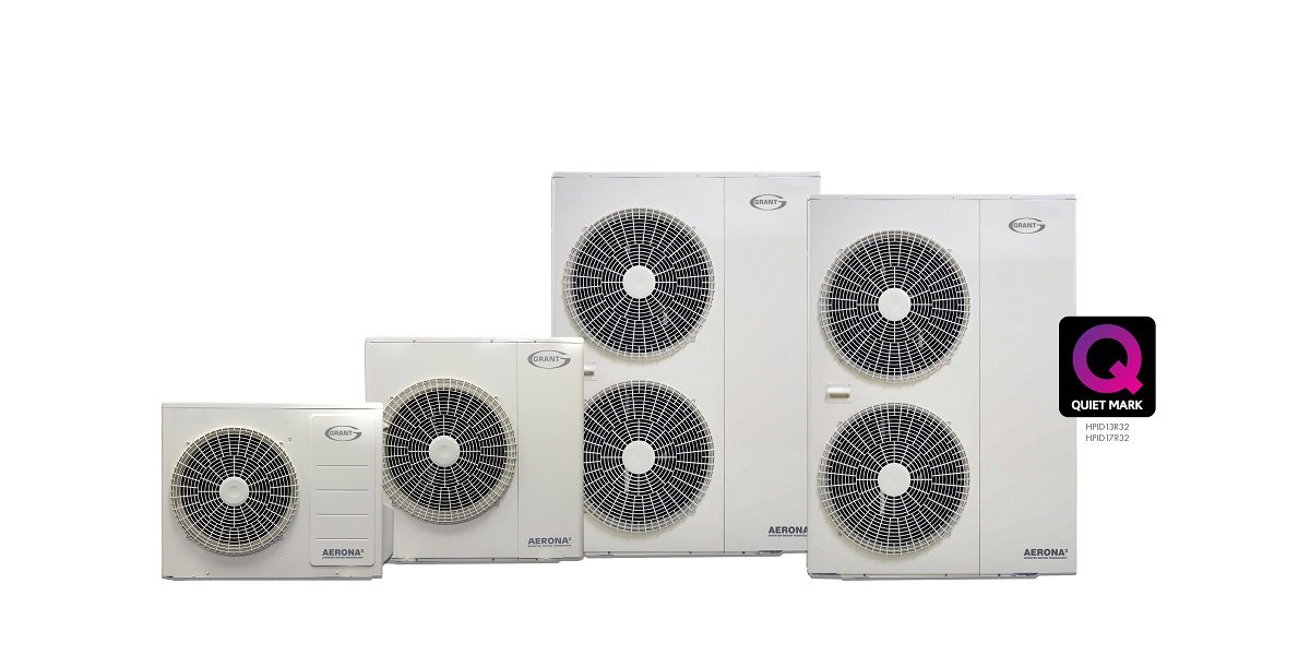 Grant's fourth generation of heat pump, the Aerona³ R32 air source heat pump range, introduced
