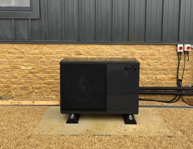 The Aerona 290 9kW ASHP installed at self-build barn in Wiltshire