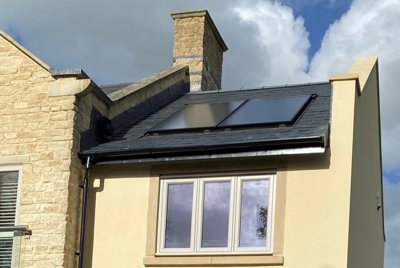 A Grant Solar Thermal System installation