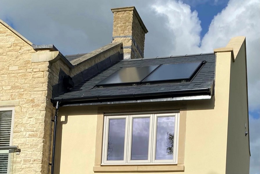 A Grant Solar Thermal System installation