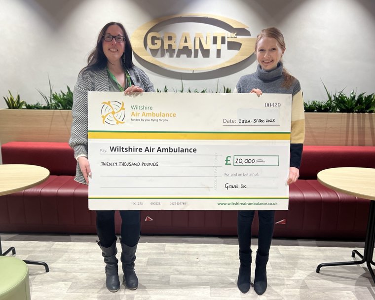 Grant UK donates a further £20,000 to Wiltshire Air Ambulance