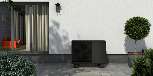 A Grant Aerona 290 heat pump installation render