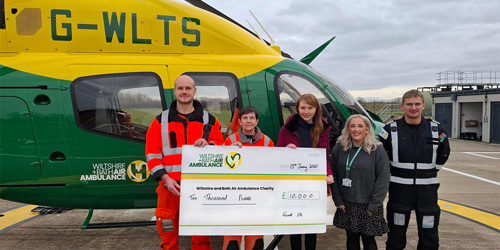Grant UK donates £10,000 to Wiltshire and Bath Air Ambulance following 2024 fundraising
