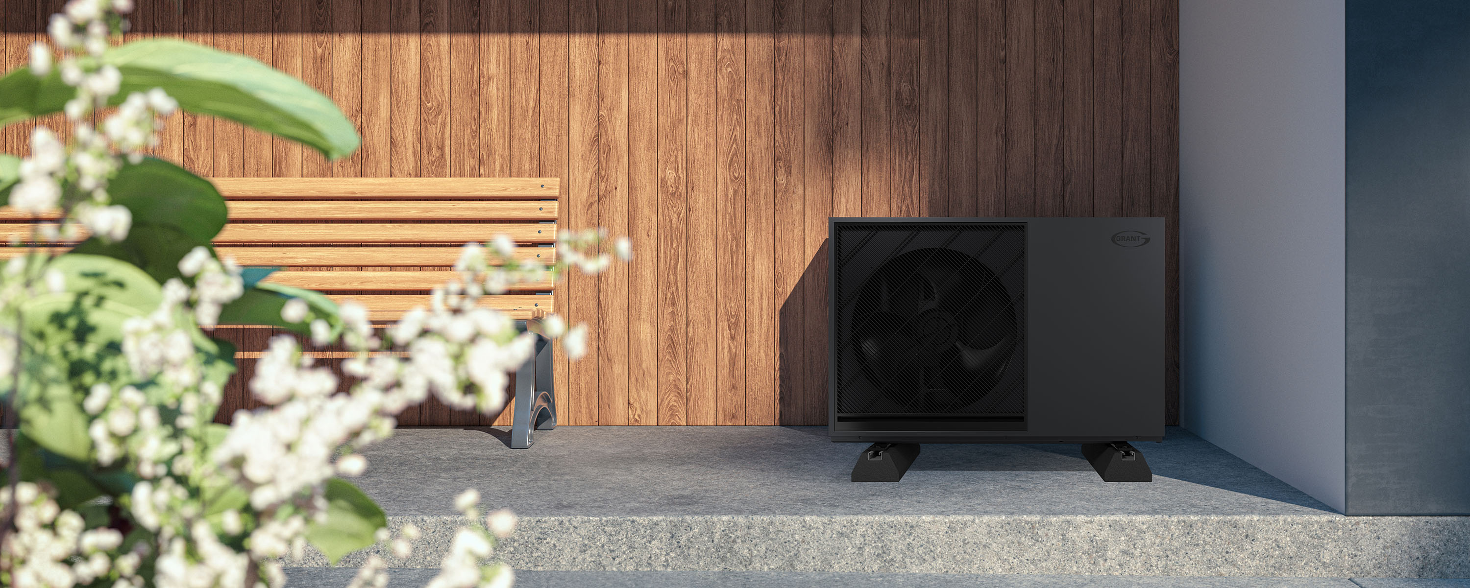 Aerona 290 4kW ASHP – Garden bench