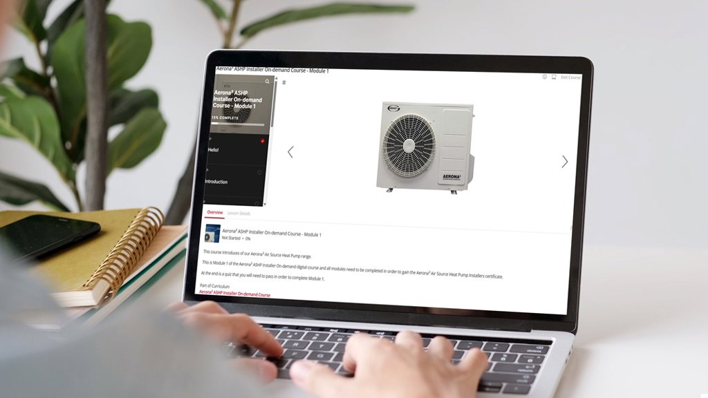 New Aerona³ ASHP Installer on-demand training course now available on Grant eLearning Academy