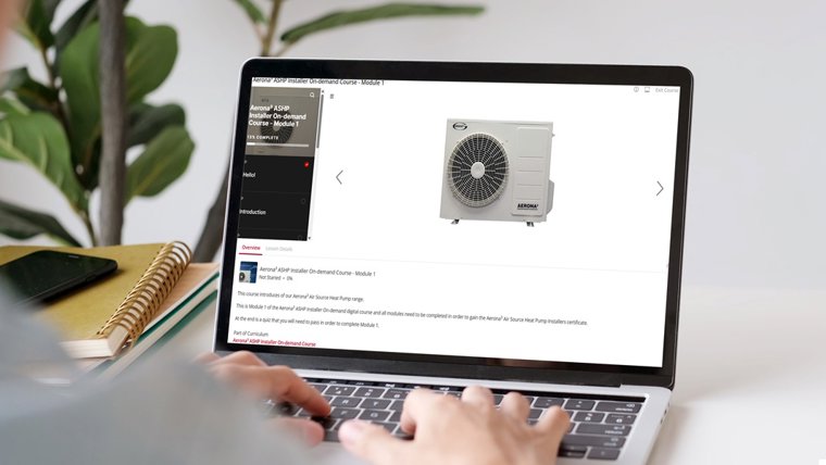 New Aerona³ ASHP Installer on-demand training course now available on Grant eLearning Academy