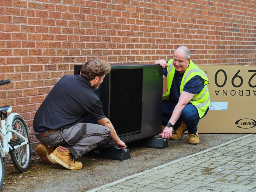 What is the 45% Innovation Uplift with Grant heat pumps?