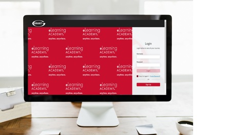 Log in page for Grant eLearning Academy