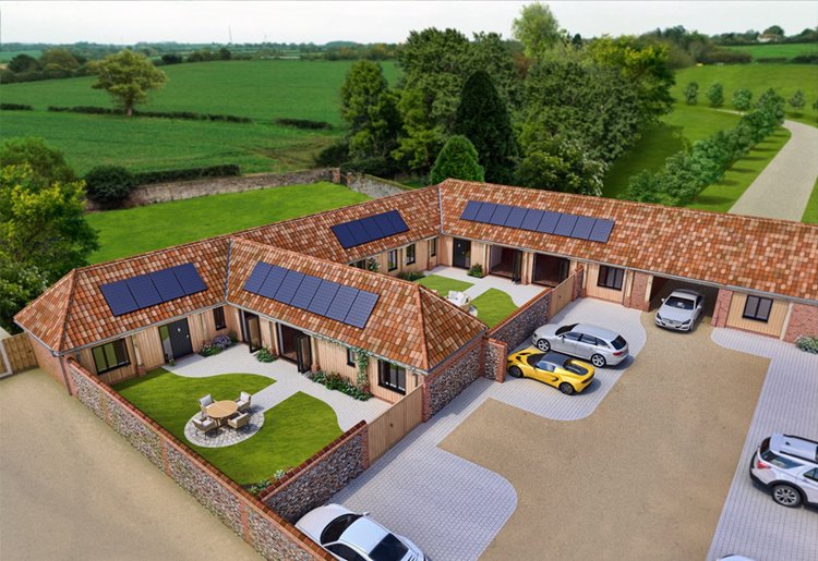 B Beales Developers, installing R290 heat pumps for five sustainable barn conversions
